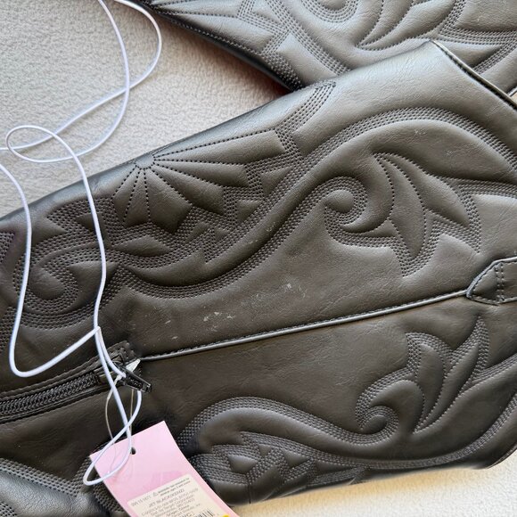 Womens Kenzi Western Boots with Memory Foam Insole Jet Black - Wild Fable 7 WC - Picture 8 of 11